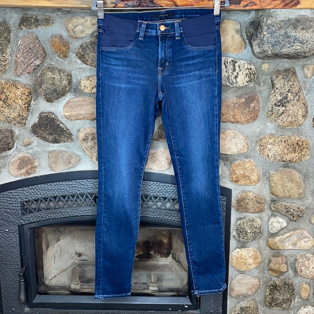 J BRAND SIDE PANEL MAMA J SUPER SKINNY MATERNITY JEANS 28
